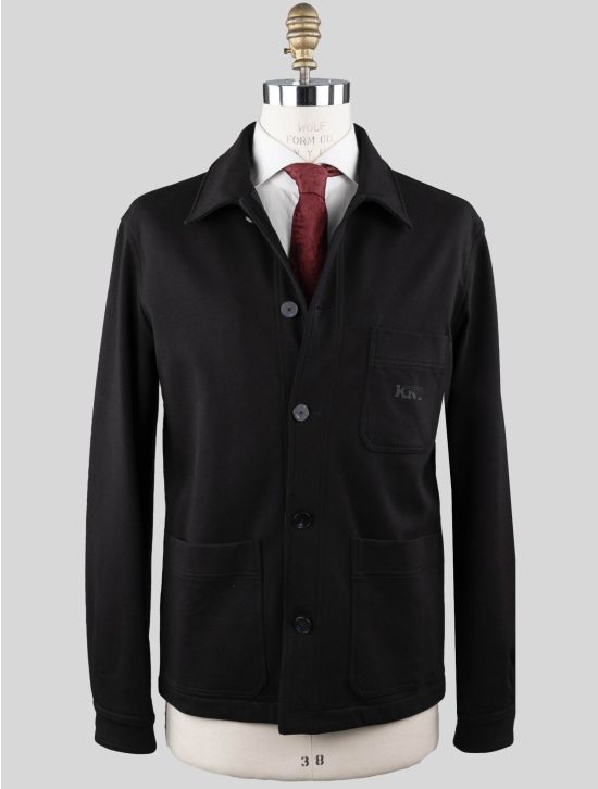 KNT KNT Kiton Black Viscose Pa Ea Coat Black 000