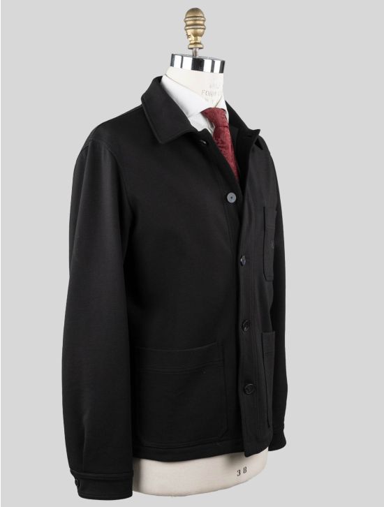 KNT KNT Kiton Black Viscose Pa Ea Coat Black 001