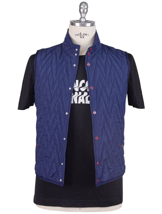 Kiton Kiton Black Pl Vest Blue 000