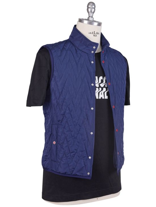 Kiton Kiton Black Pl Vest Blue 001