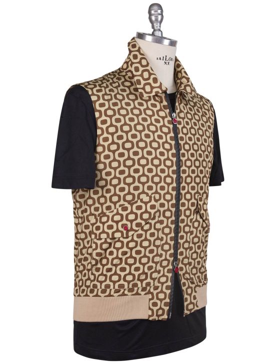 Kiton Kiton Beige Brown Pl Vest Beige / Brown 001