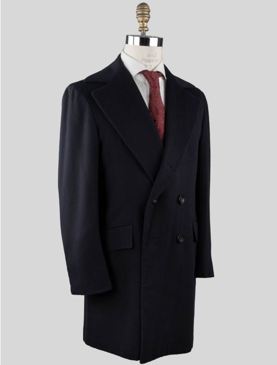 Kiton Kiton Blue Vicuna Perù Overcoat Blue 001