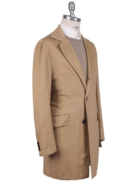 Kiton Kiton Brown Cashmere Vicuna Peru Overcoat Brown 001