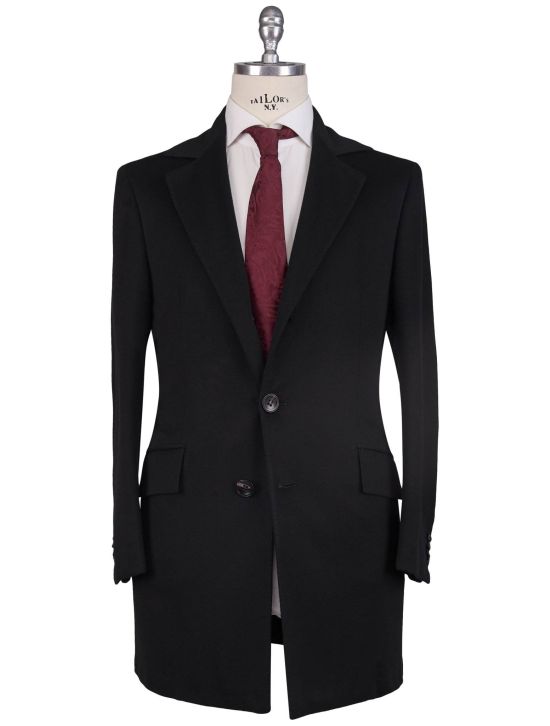 Kiton Kiton Black Cashmere Vicuna Peru Overcoat Black 000