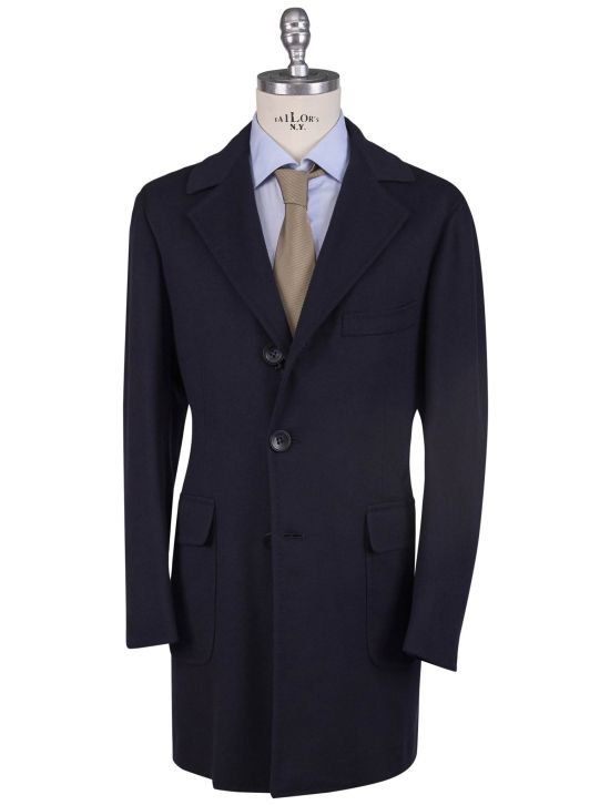 Kiton Kiton Blue Cashmere Vicuna Peru Overcoat Blue 000