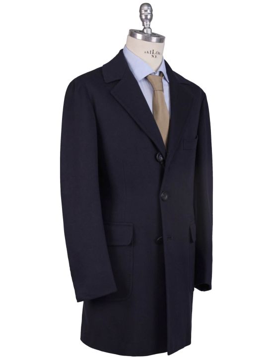 Kiton Kiton Blue Cashmere Vicuna Peru Overcoat Blue 001