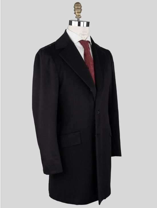 Kiton Kiton  Black Vicuna Perù Overcoat Black 001