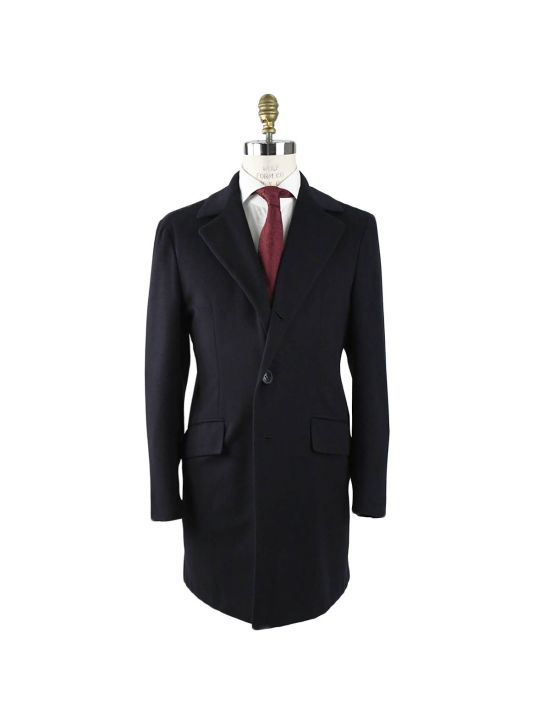 Kiton Kiton Blue Vicuna Overcoat Blue 000