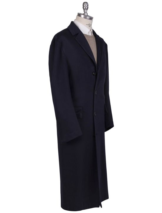 Kiton Kiton Blue Cashmere Vicuna Peru Overcoat Blue 001