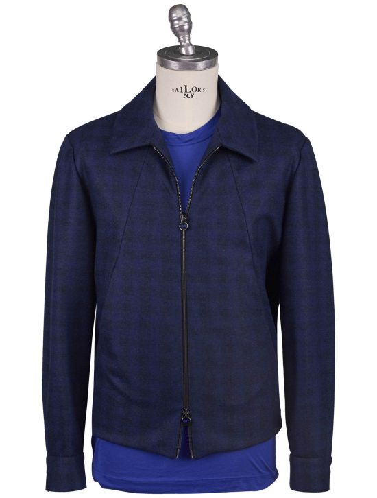 KNT Kiton Knt Blue Virgin Wool Coat Blue 000