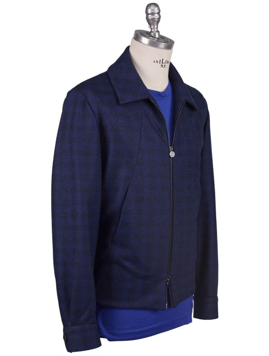 KNT Kiton Knt Blue Virgin Wool Coat Blue 001