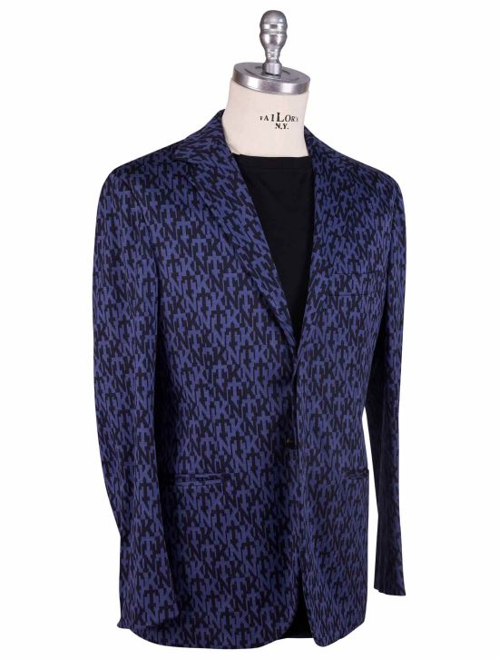 KNT Kiton Knt Blue Cotton Cashmere Pa Blazer MOD. Easy Blue 001