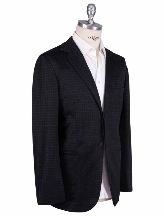 KNT Kiton Knt Dark Gray Cotton Cashmere Pa Blazer MOD. Easy Dark Gray 001