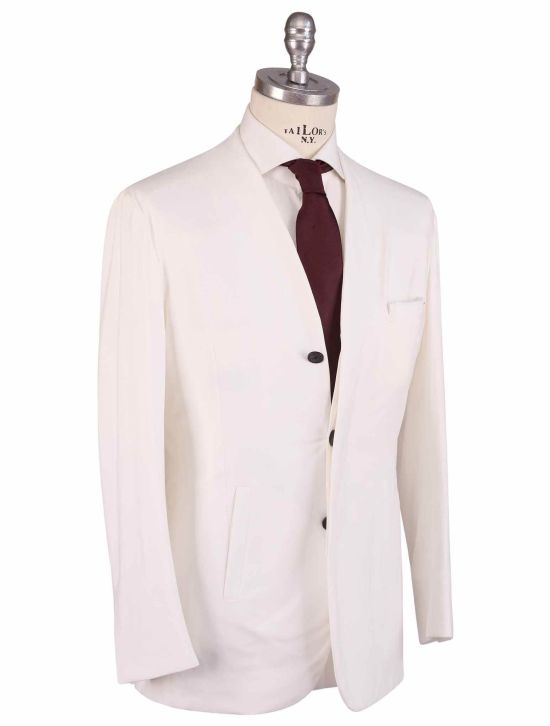 KNT Kiton Knt White Pa Ea Blazer White 001