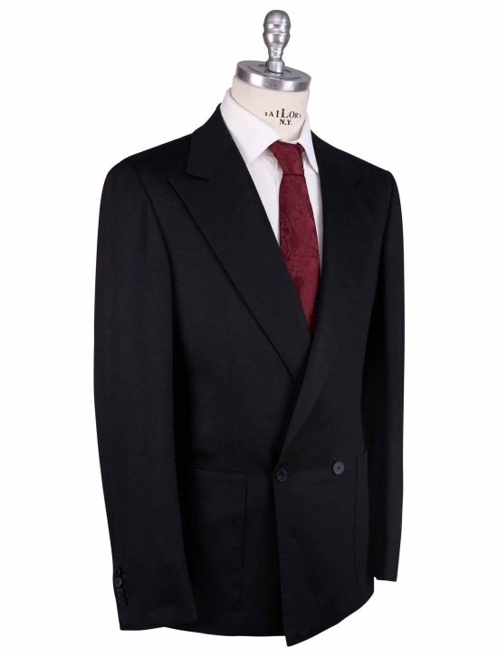 KNT Kiton Knt Black Wool Blazer Black 001