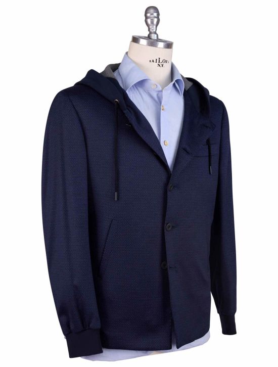 KNT Kiton Knt Blue Wool Blazer Blue 001