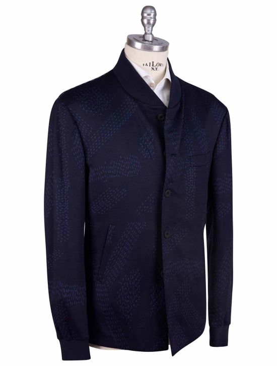 KNT Kiton Knt Blue Wool Blazer Blue 001