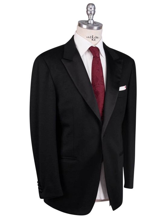 Kiton Kiton Black Cashmere Pl Smoking Blazer Black 001