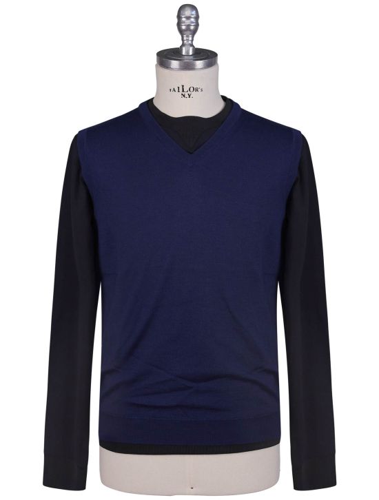 Kiton Kiton Blue Cashmere Silk Sweater Gilet Blue 000