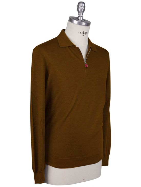 Kiton Kiton brown Cashmere Silk Sweater Polo Brown 001