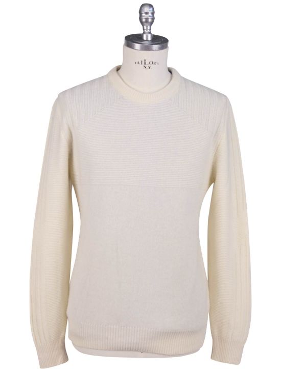 Kiton Kiton White Cashmere Sweater Crewneck White 000