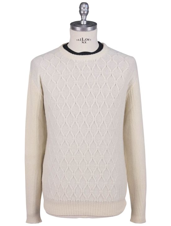 Kiton Kiton White Cashmere Sweater Crewneck White 000