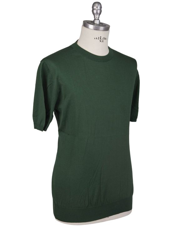 Kiton Kiton Green Cotton T-Shirt Green 001