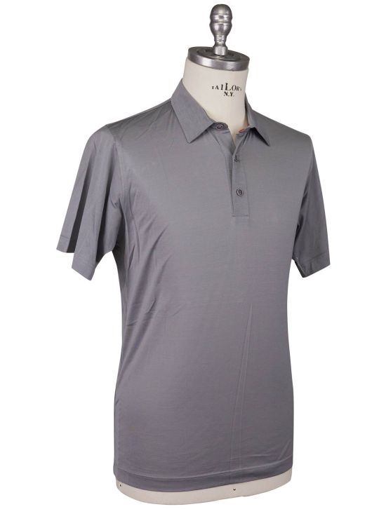 Kiton Kiton Dark Gray Cotton Polo Dark Gray 001