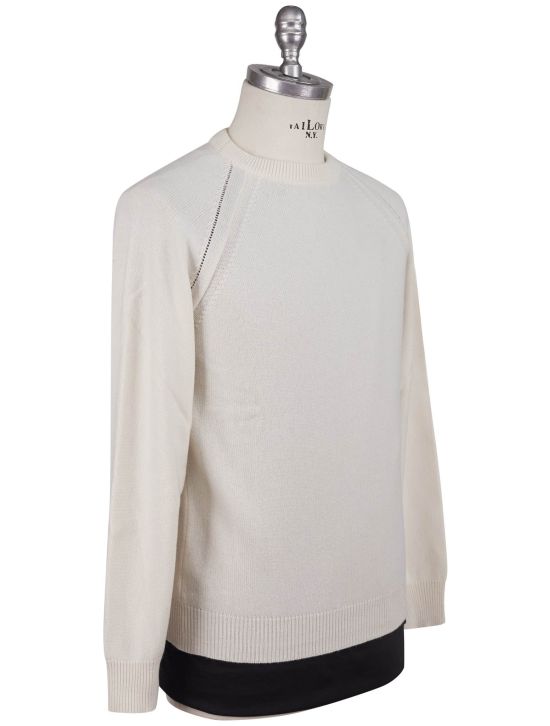 Kiton Kiton White Cashmere Sweater Crewneck White 001