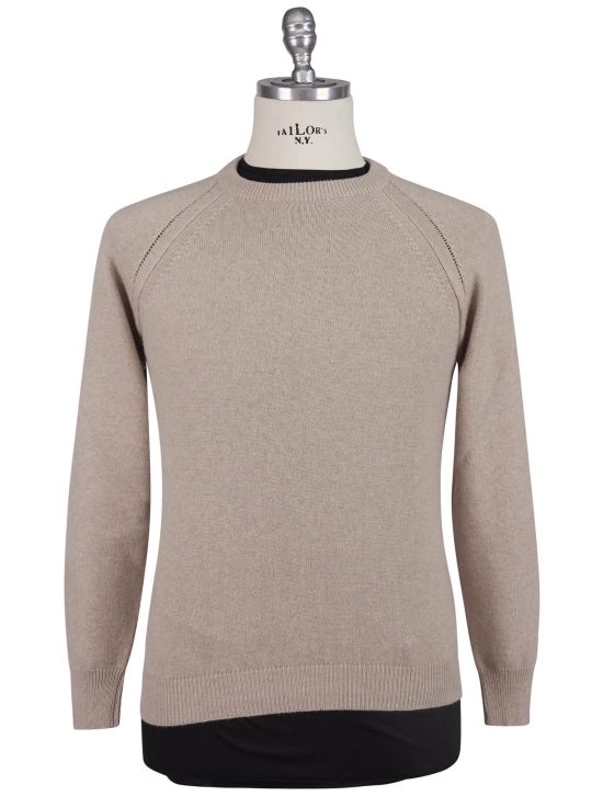 Kiton Kiton Beige Cashmere Sweater Crewneck Beige 000