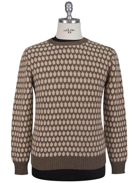 Kiton Kiton Brown Beige Cashmere Sweater Crewneck Brown / Beige 000