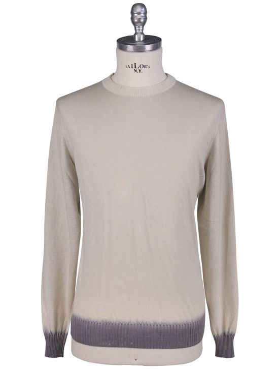 Kiton Kiton Beige Cashmere Silk Sweater Crewneck Beige 000