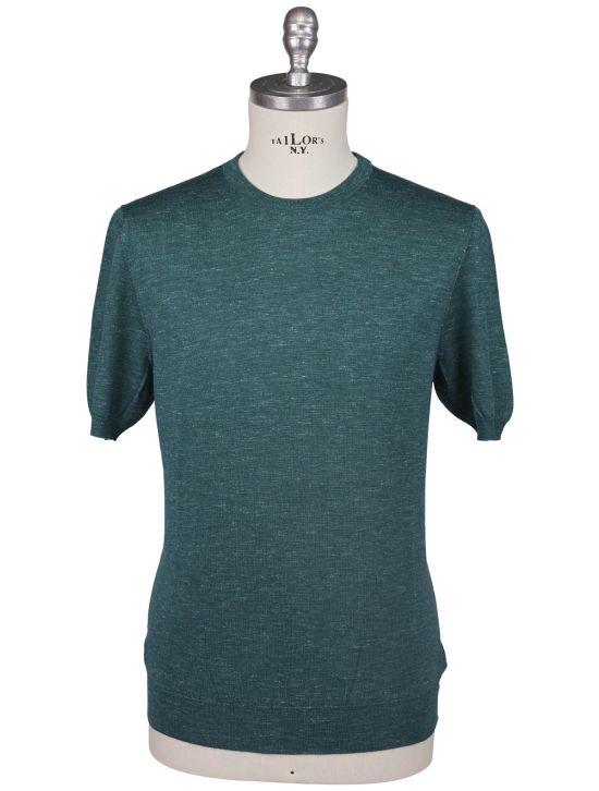 Kiton Kiton Green Silk Cashmere Linen T-Shirt Green 000