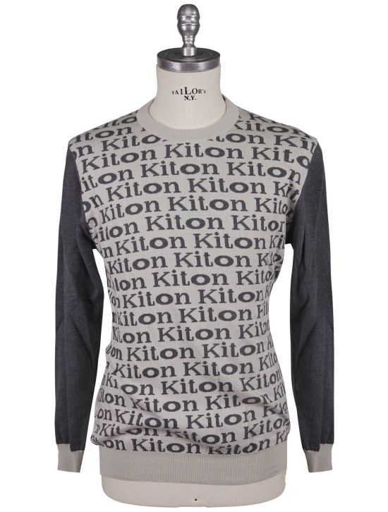 Kiton Kiton Gray Cotton Sweater Crewneck Gray 000