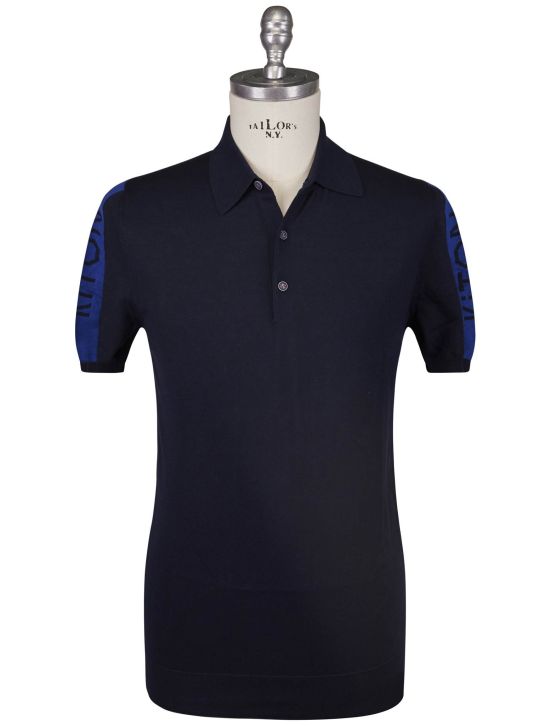 Kiton Kiton Blue Cotton Polo Blue 000