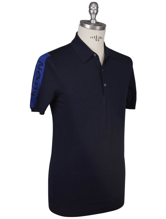 Kiton Kiton Blue Cotton Polo Blue 001