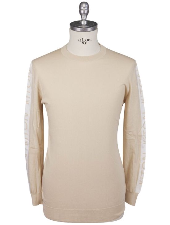 Kiton Kiton Beige Cotton Sweater Crewneck Beige 000