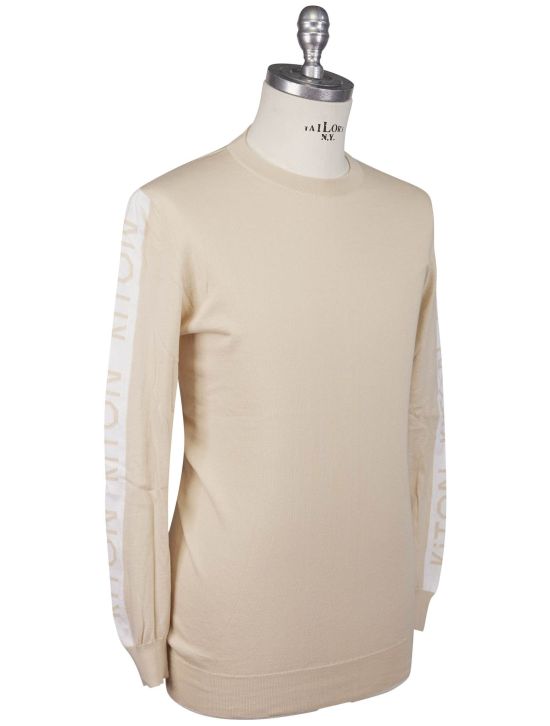 Kiton Kiton Beige Cotton Sweater Crewneck Beige 001