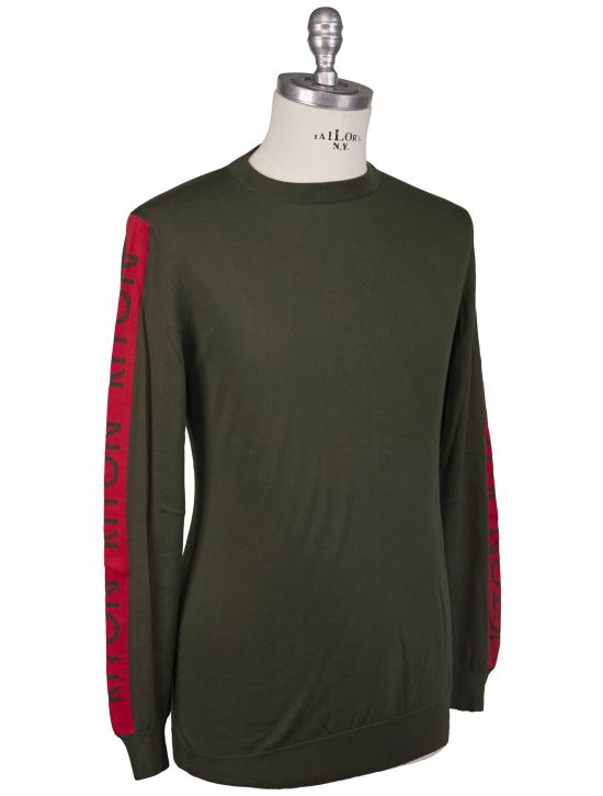 Kiton Kiton Green Cotton Sweater Crewneck Green 001