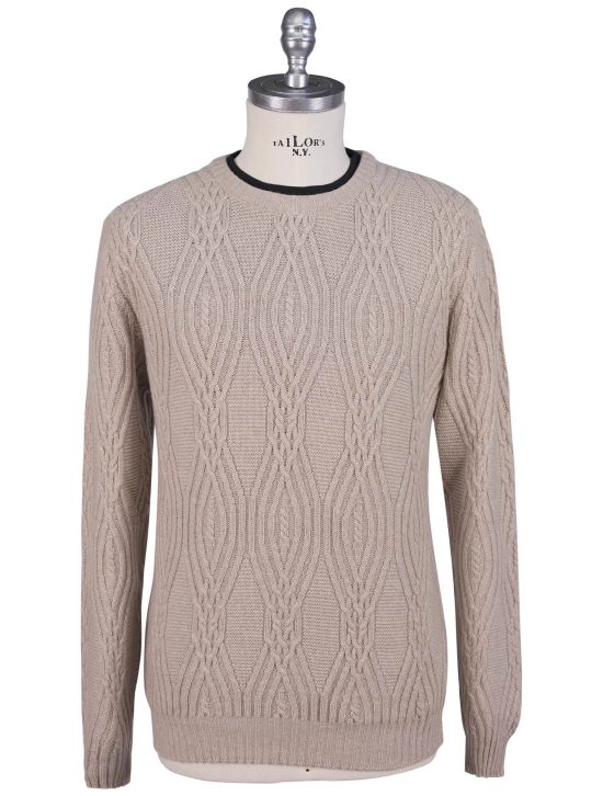 Kiton Kiton Beige Cashmere Sweater Crewneck Beige 000