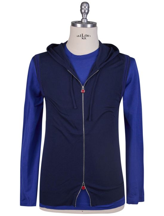 Kiton Kiton Blue Cashmere Sweater Full Zip Blue 000