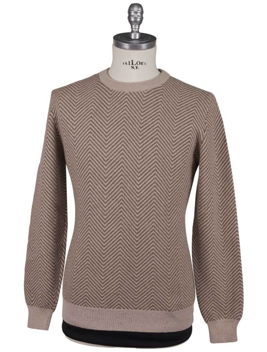 Kiton Kiton Beige Cashmere Sweater Crewneck Beige 000