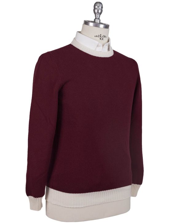 Kiton Kiton Burgundy Cashmere Sweater Crewneck Burgundy 001