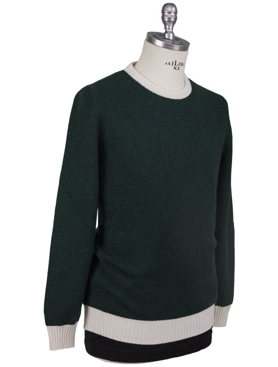 Kiton Kiton Green Cashmere Sweater Crewneck Green 001