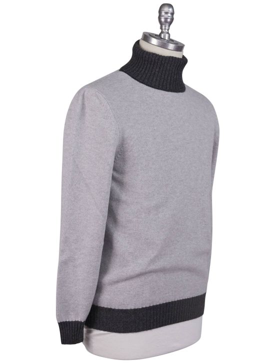 Kiton Kiton Gray Cashmere Sweater Turtleneck Gray 001