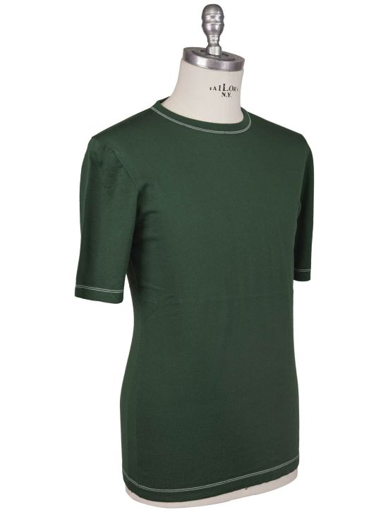 Kiton Kiton Green Cotton T-Shirt Green 001