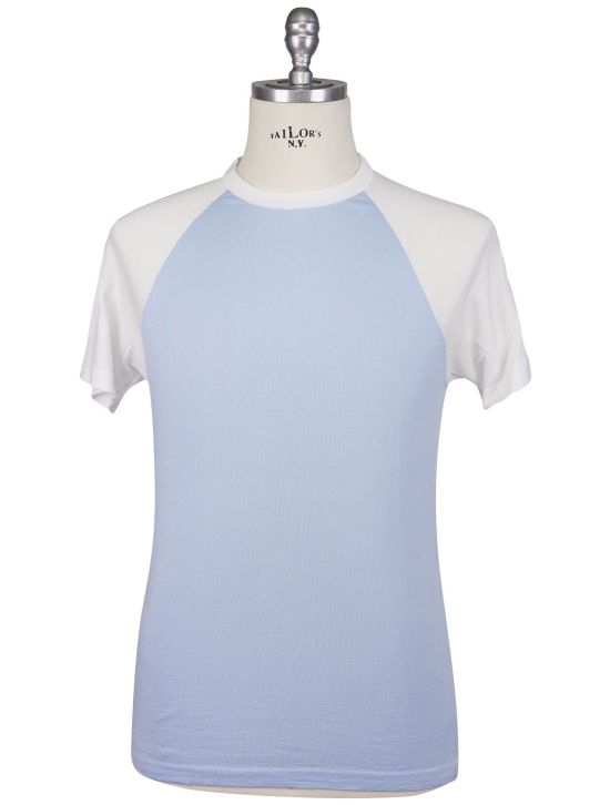 Kiton Kiton Light Blue Cotton T-Shirt Light Blue 000