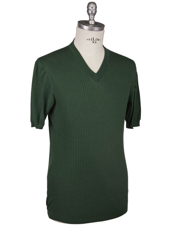 Kiton Kiton Green Cotton T-Shirt Green 001