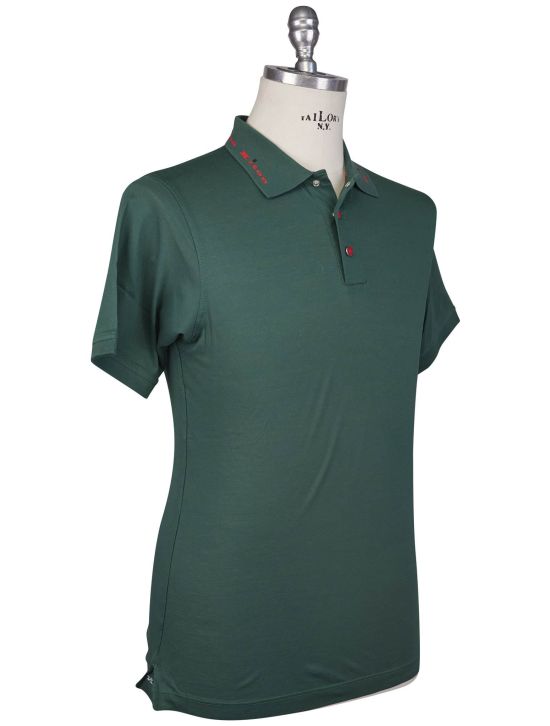 Kiton Kiton Green Cotton Polo Green 001