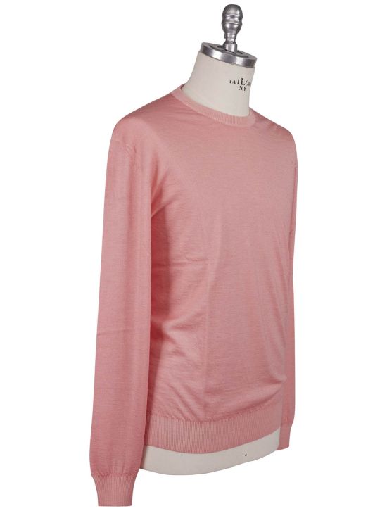 Kiton Kiton Pink Cashmere Silk Sweater Crewneck Pink 001